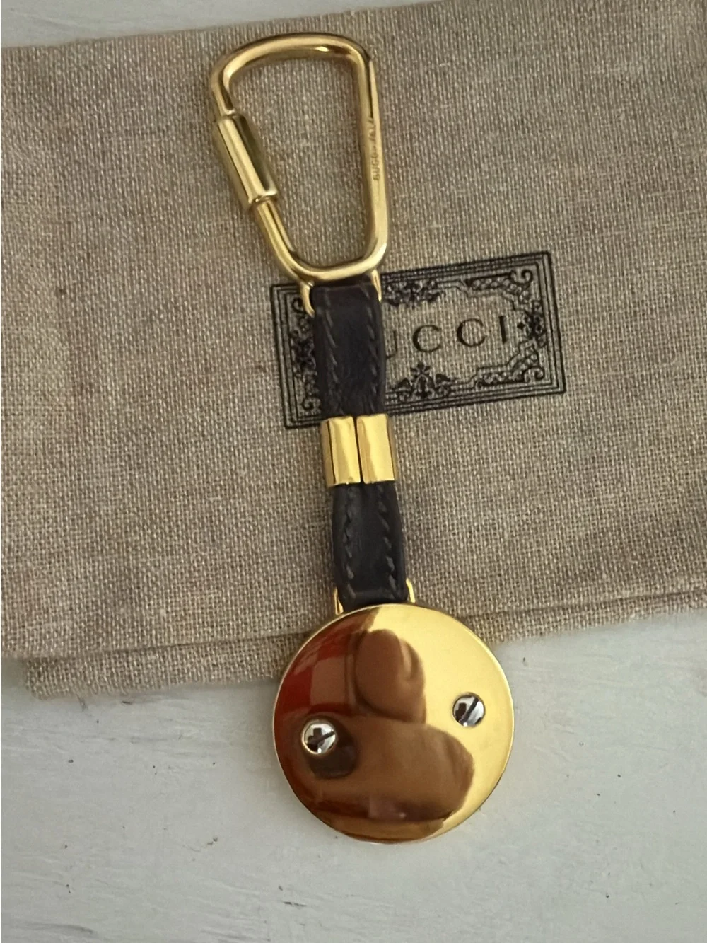 Stunning GUCCI key Chain with dust bag like NEW